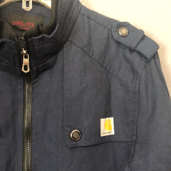 Knock off "Carhartt" coat Men's 2xl navy utility members only look jacket bomber - Picture 5 of 13
